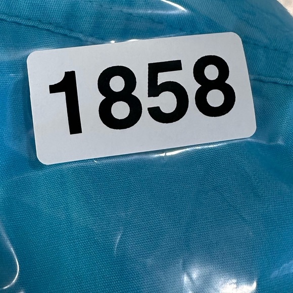 Bobbie Brooks Turquoise Ocean-Themed Button Down size 26/28 #1858 - Picture 4 of 5